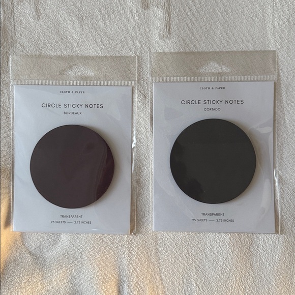 CLOTH & PAPER Gray and Brown Sticky Notes Set - Picture 2 of 4